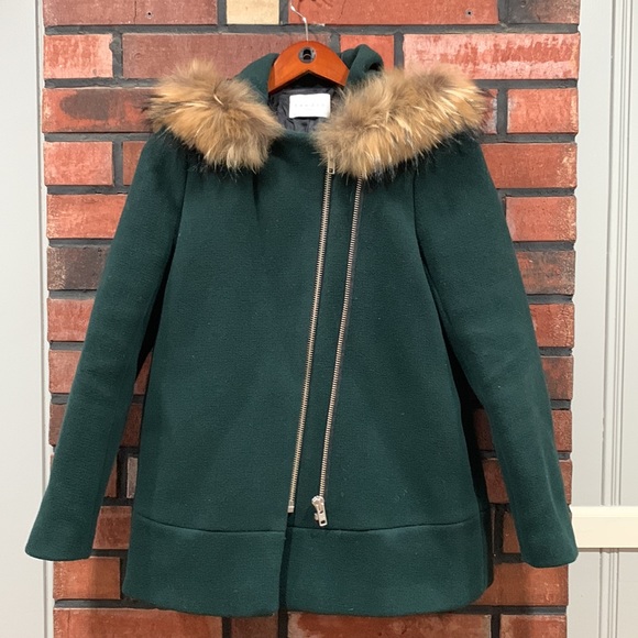 Sandro Maxa Hooded Trim Coat - Picture 3 of 11